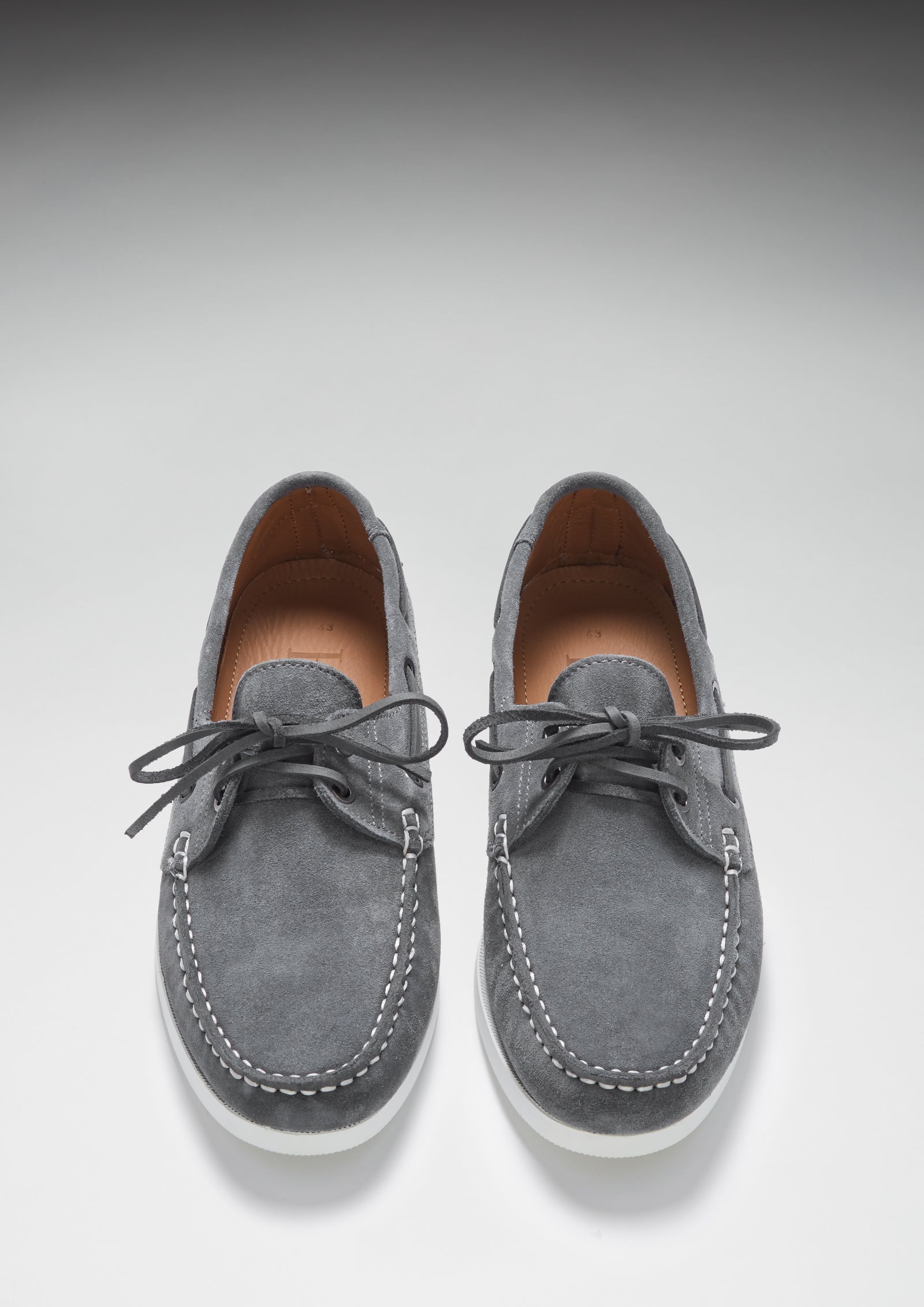 Deck Shoes slate grey suede Hugs Co