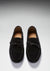 Mocassins de conduite à lacets avec semelle de pneu, daim noir