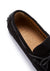 Mocassins de conduite à lacets avec semelle de pneu, daim noir