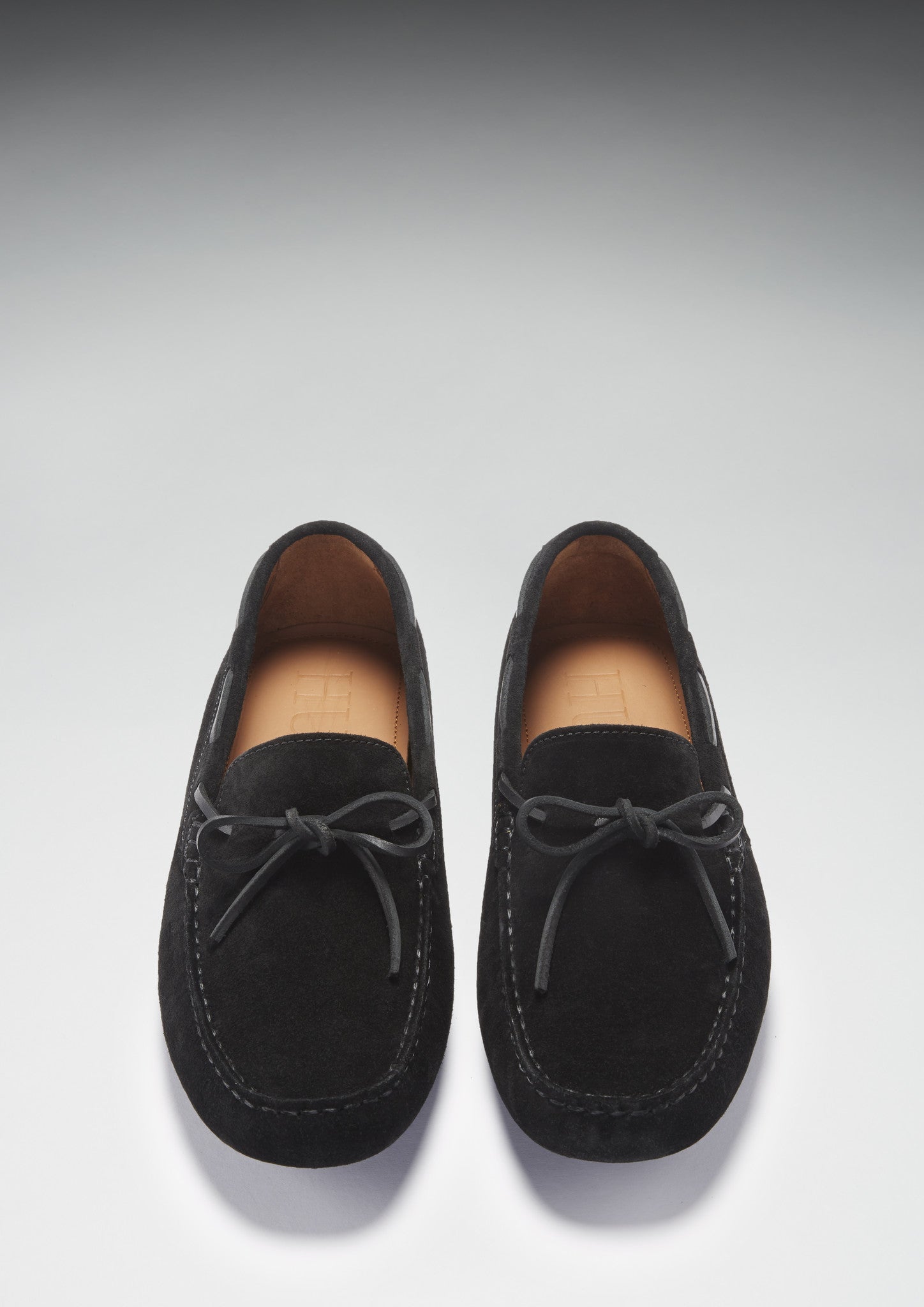 Mocassins de conduite lacets daim noir Hugs Co