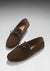 Laced Driving Loafers Brown Suede