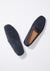 Laced Driving Loafers Navy Suede From Above