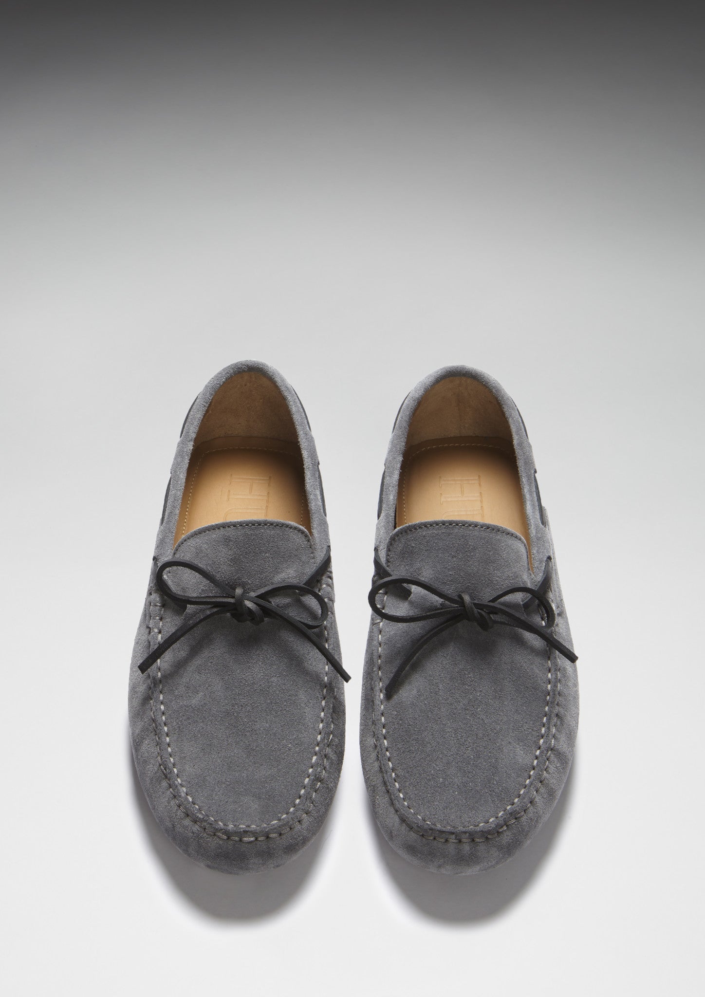 Grey store driving loafers