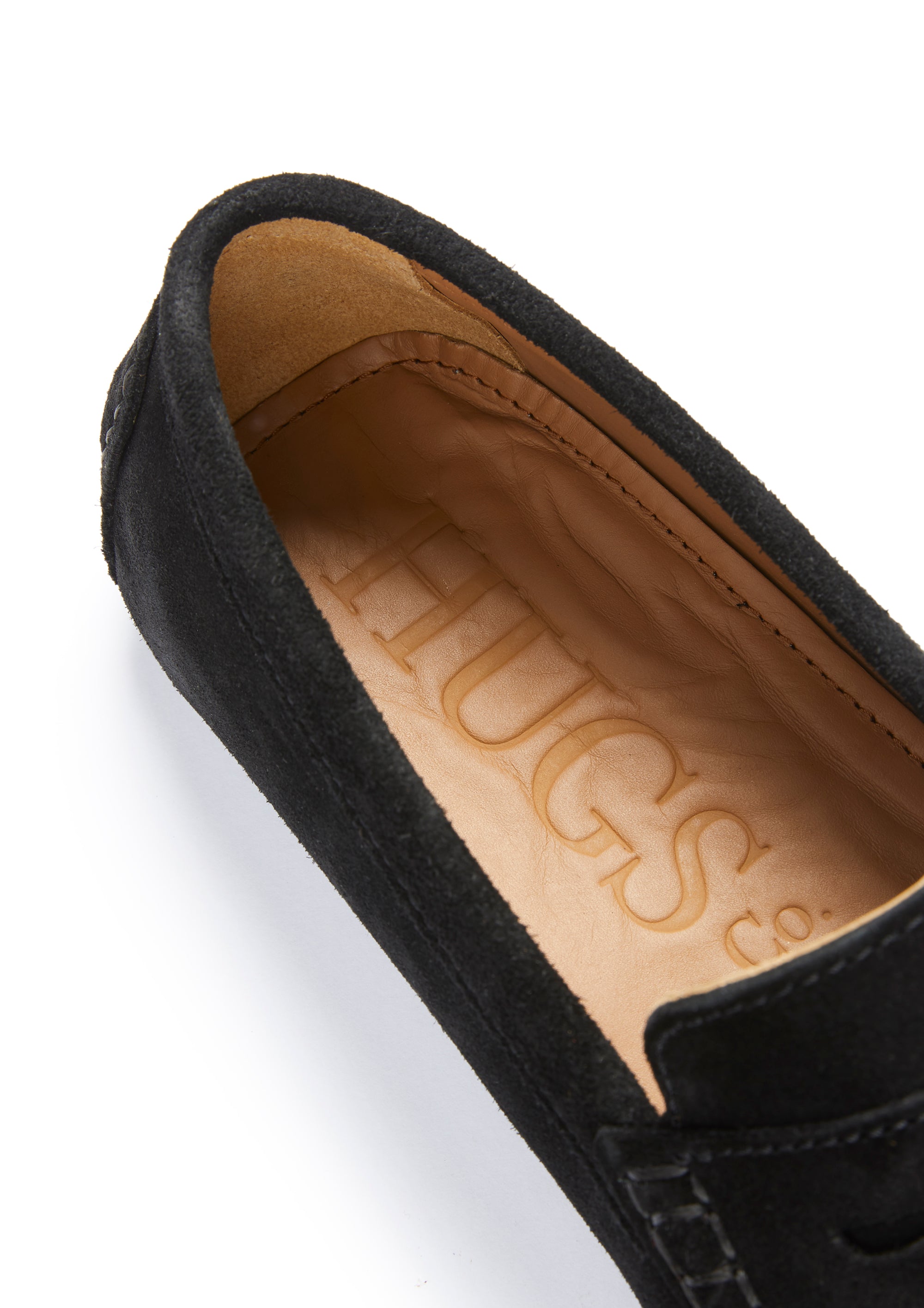 Penny Driving Loafers, black suede