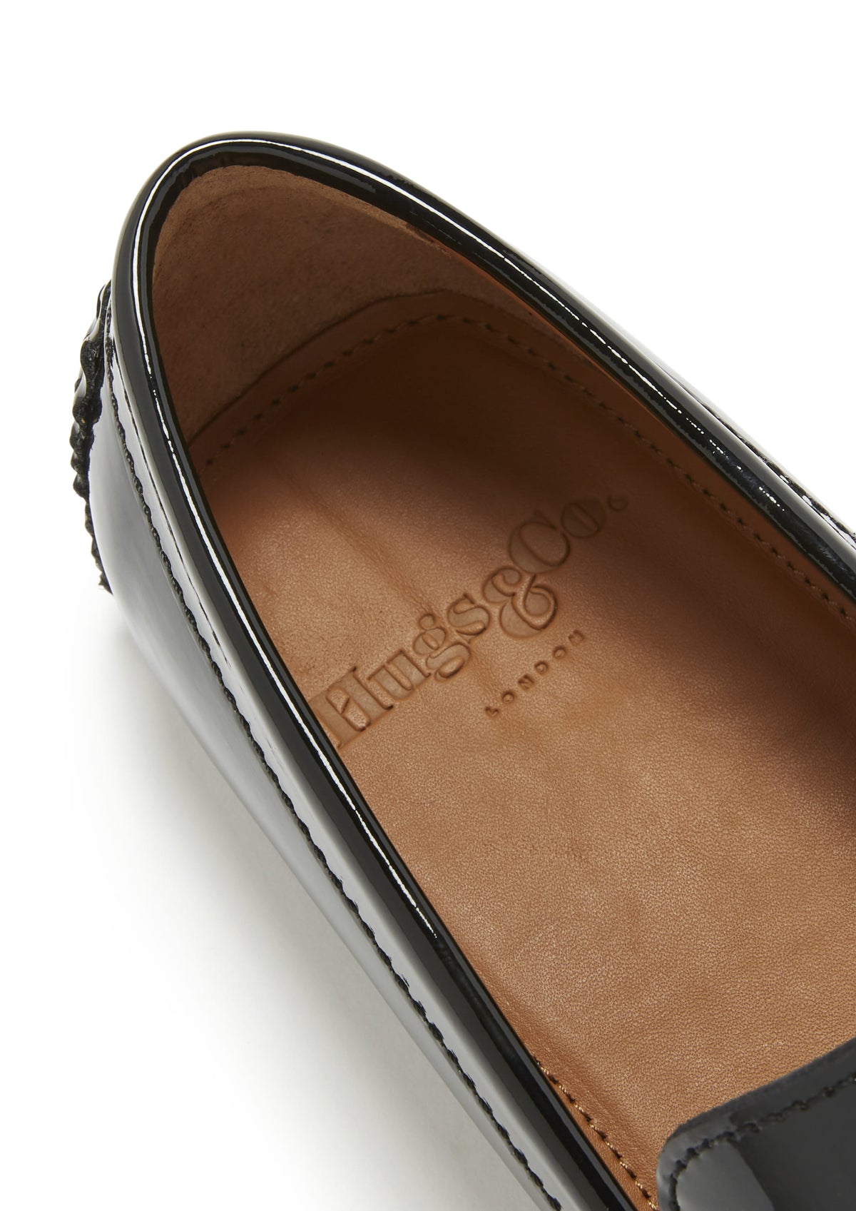 Mocassins Penny Driving, cuir verni noir