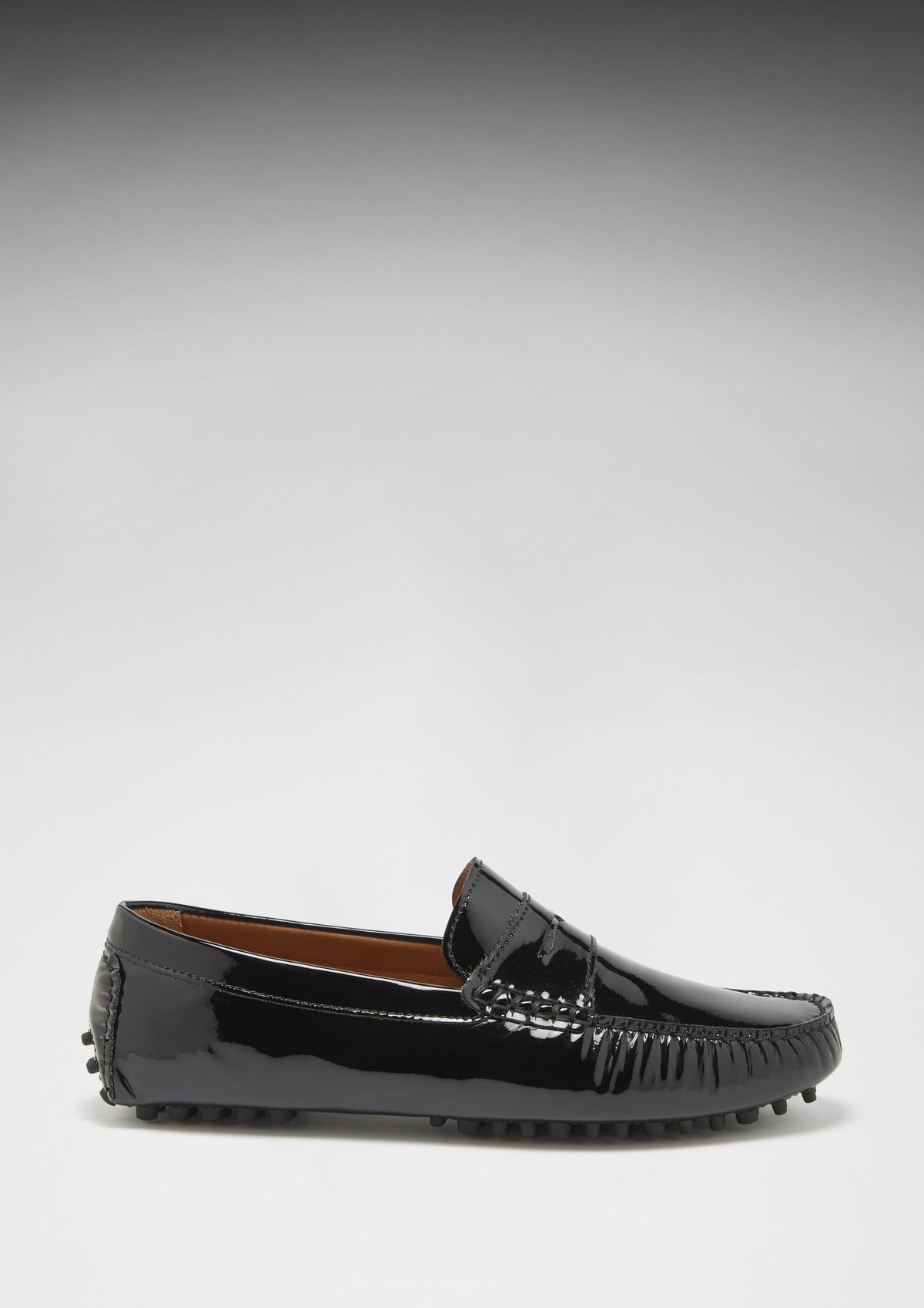 Mocassins Penny Driving, cuir verni noir