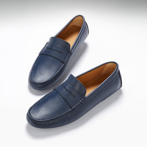 Penny Driving Loafers Blue Leather