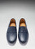 Penny Driving Loafers Blue Leather Front