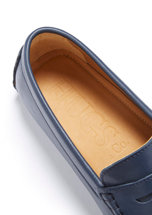 Insole, Penny Driving Loafers Blue Leather