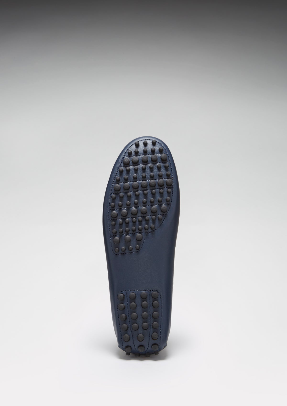 Rubber Sole, Penny Driving Loafers Blue Leather