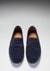 Tyre Sole Penny Driving Loafers, navy blue suede