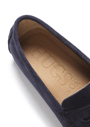 Penny Driving Loafers, navy blue suede