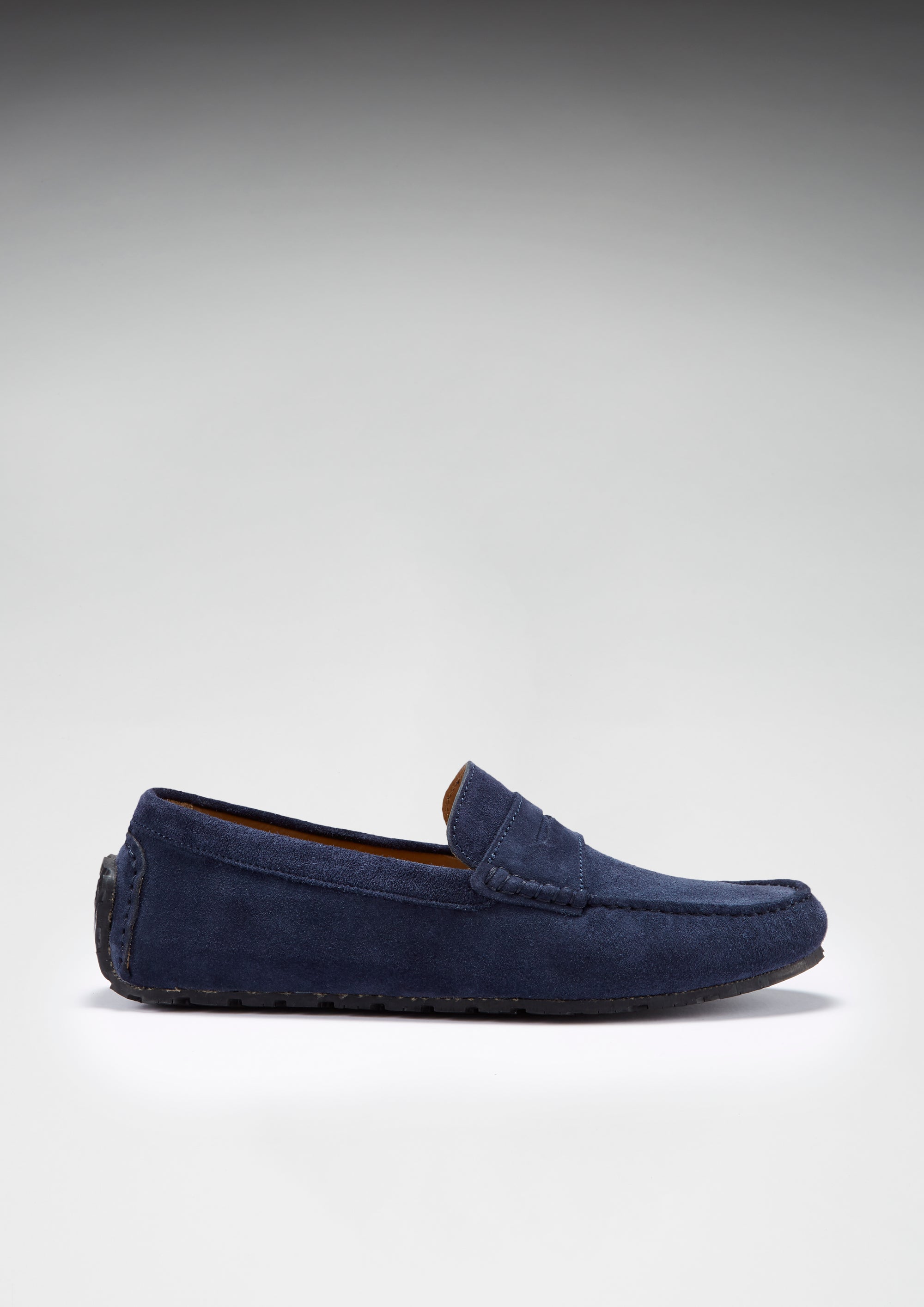 Tire Sole Penny Driving Loafer, marineblaues Wildleder