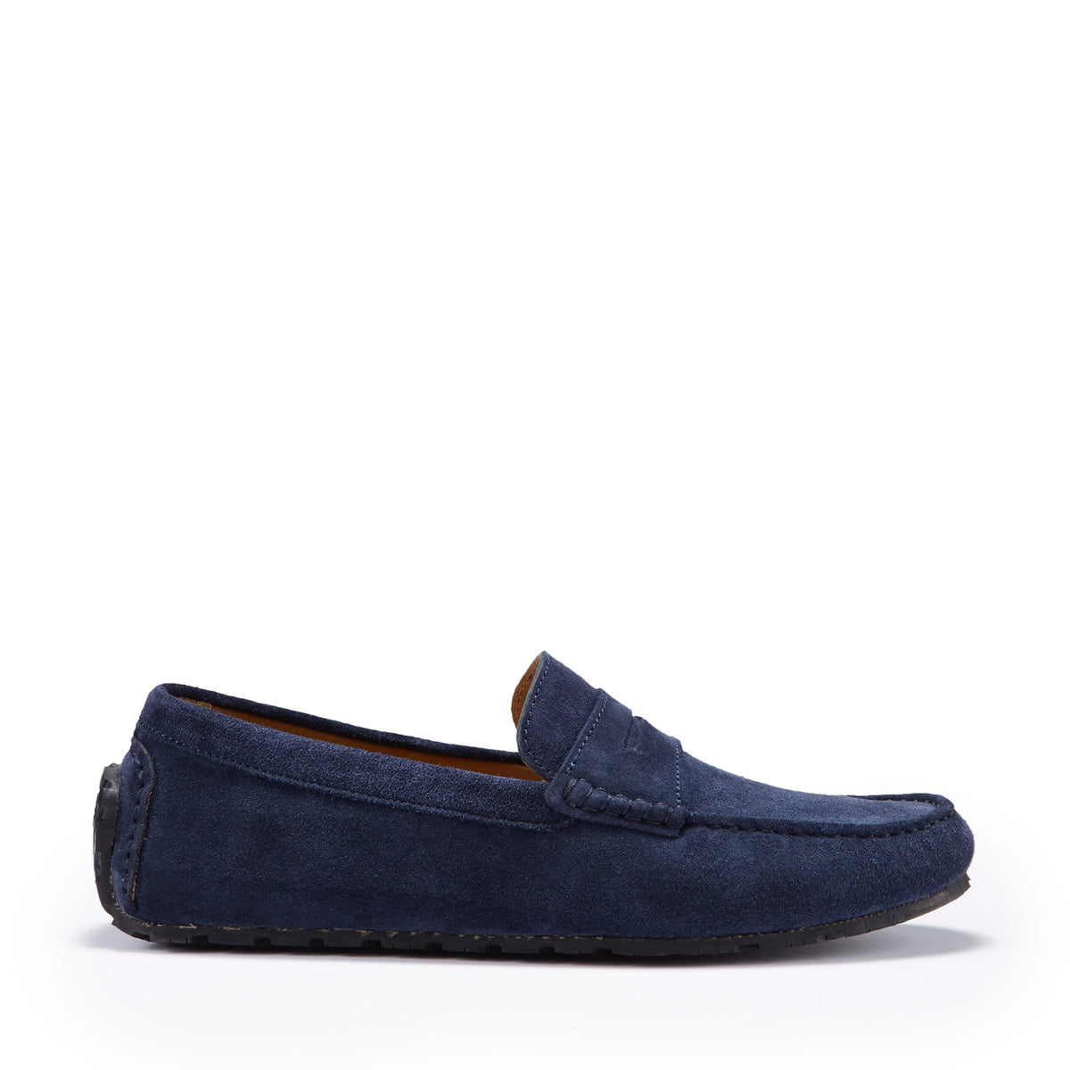 Tire Sole Penny Driving Loafer, marineblaues Wildleder