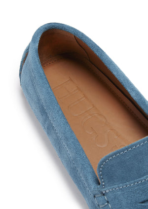 Insole, Penny Driving Loafers, petrol blue suede