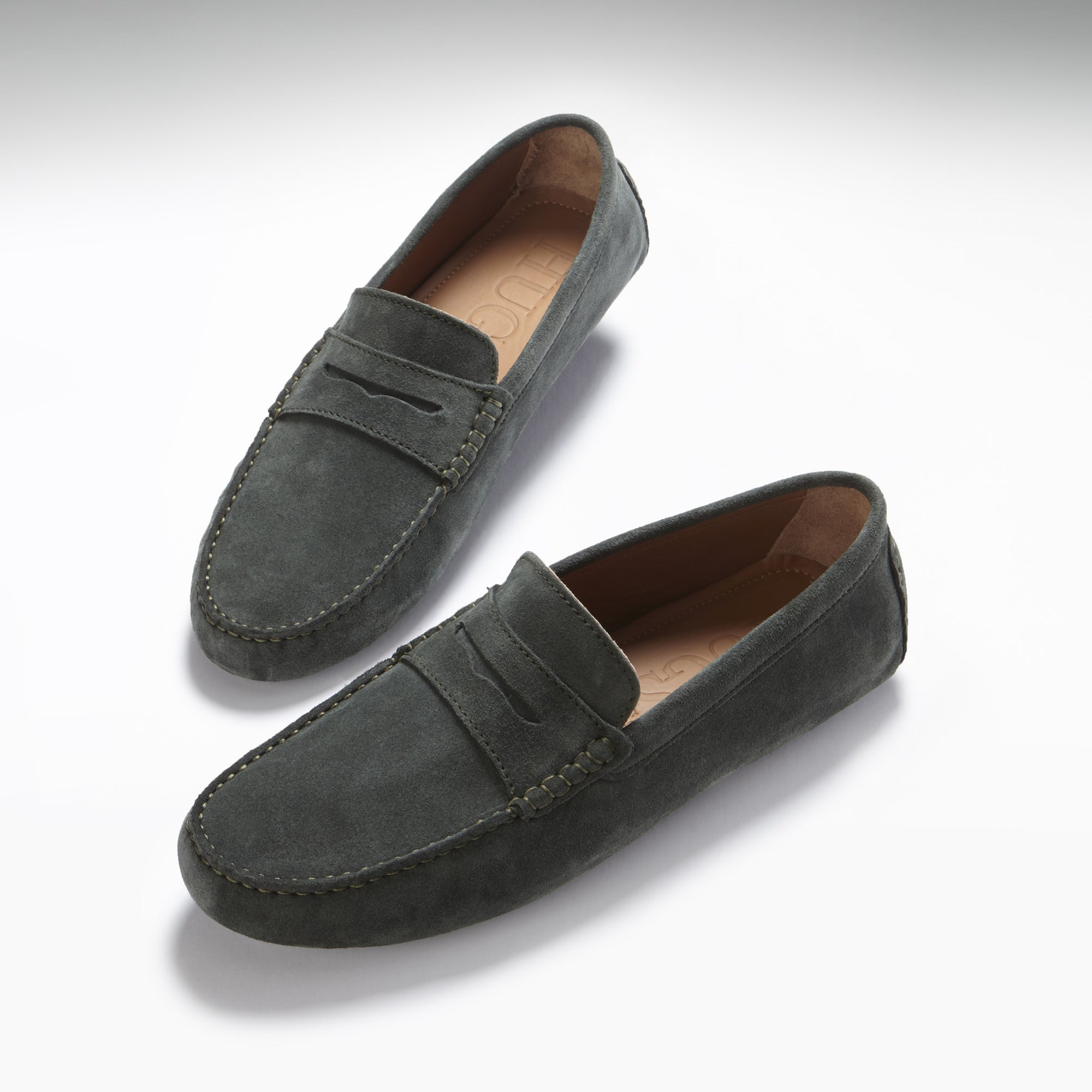 Penny Driving Loafers, racing green suede