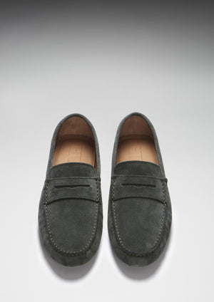 Penny Driving Loafers, racing green suede