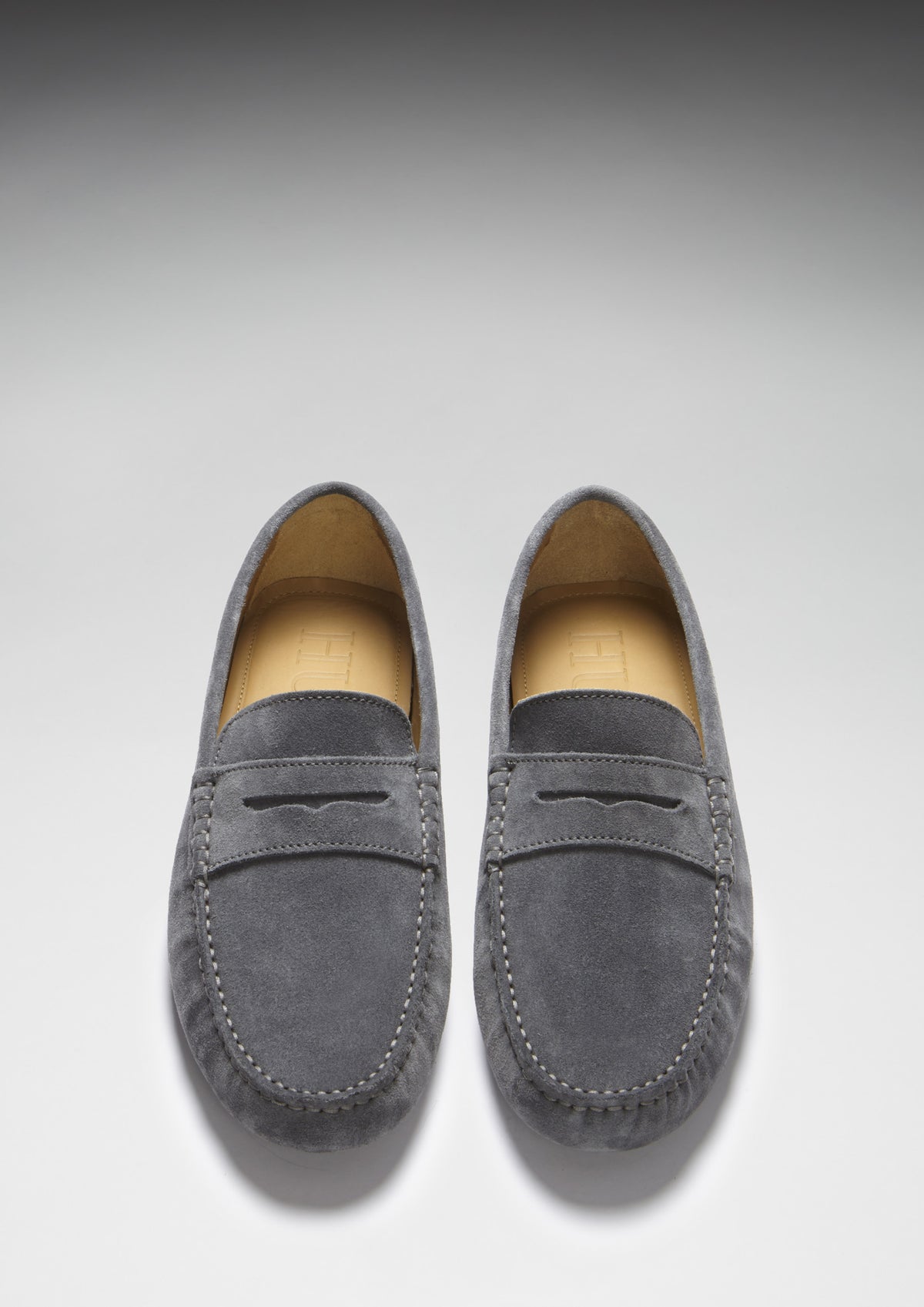 Penny Driving Loafer, schiefergraues Wildleder