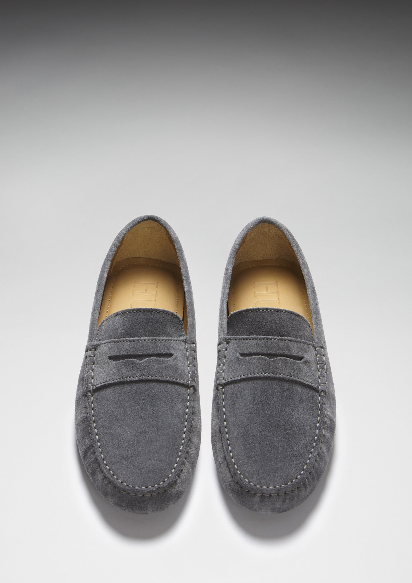 Penny Driving Loafers, slate grey suede