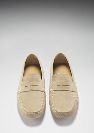 Mocassins Penny Driving, daim taupe