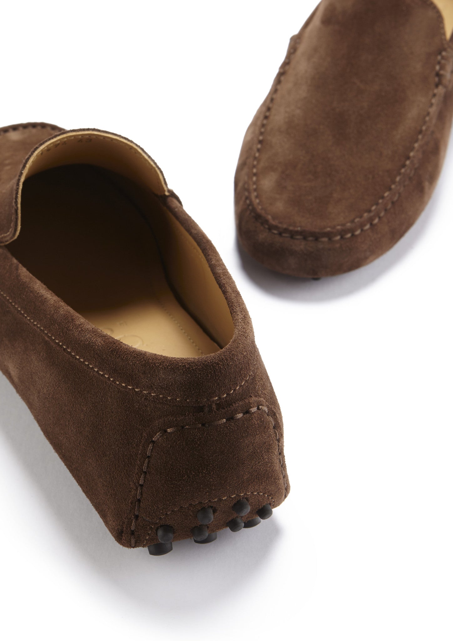 Driving Loafers Brown Suede Front and Back