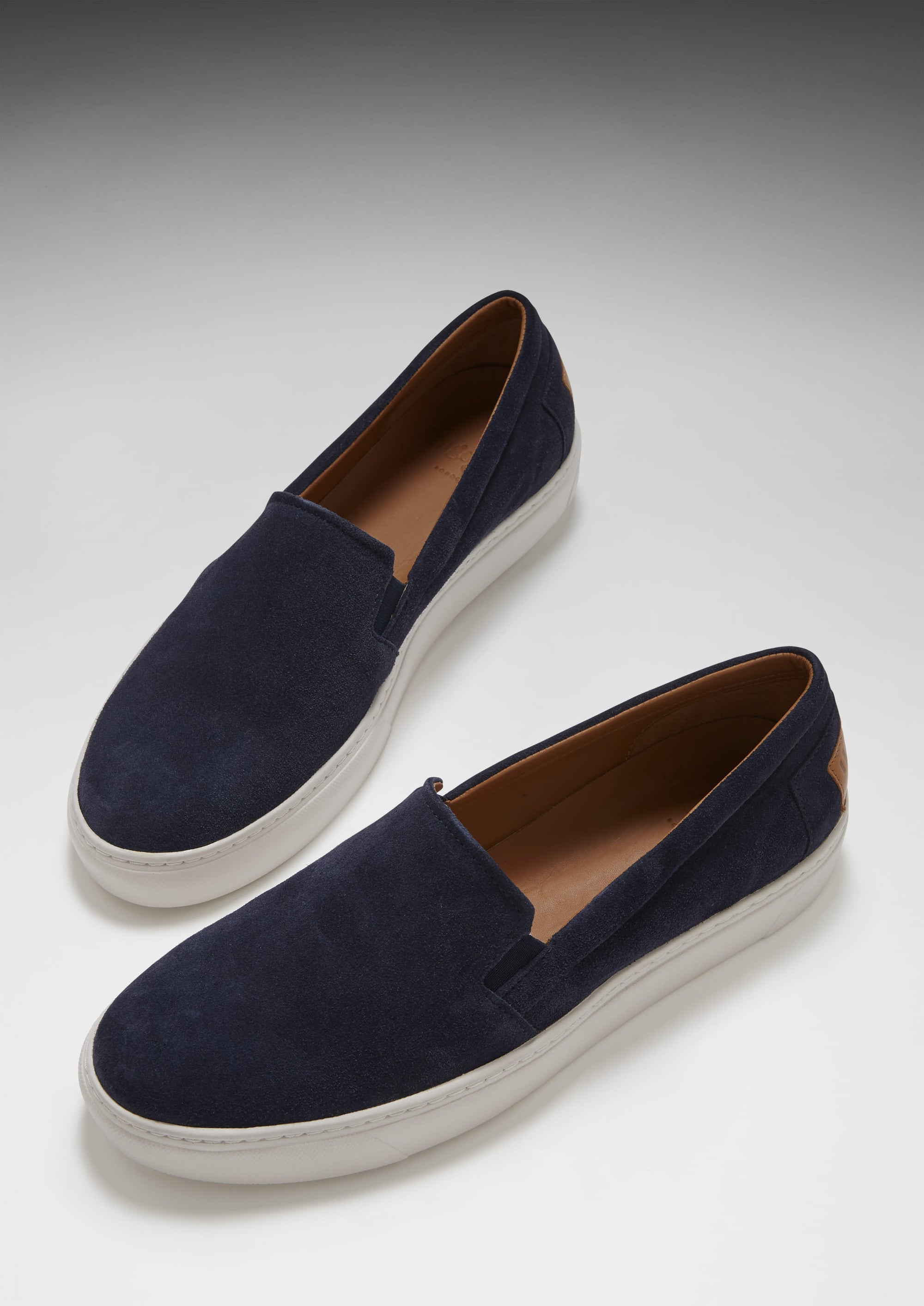 Slip-On Sneakers, marineblaues Wildleder