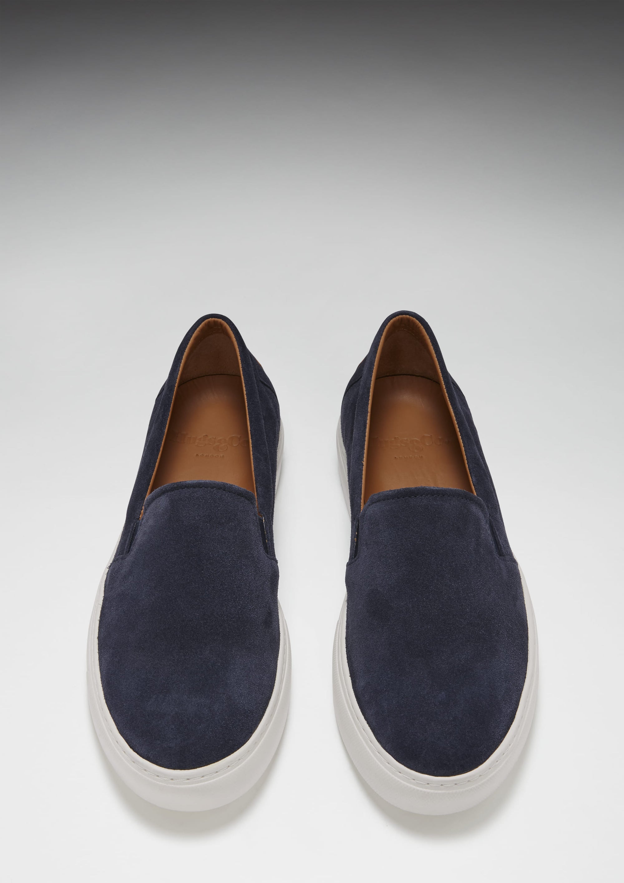 Slip-On Sneakers, marineblaues Wildleder