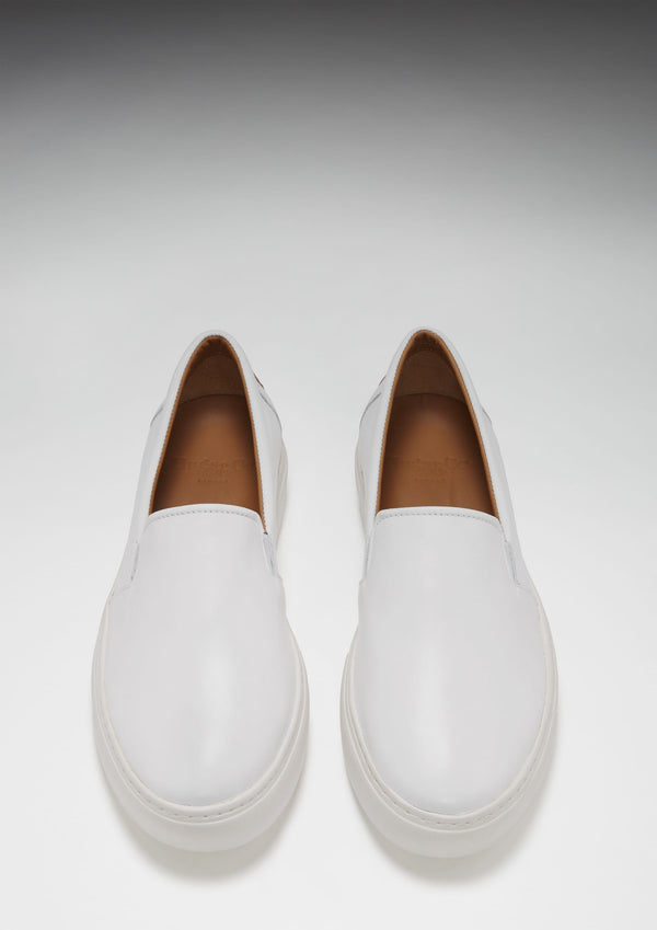 White leather sneakers slip on new arrivals