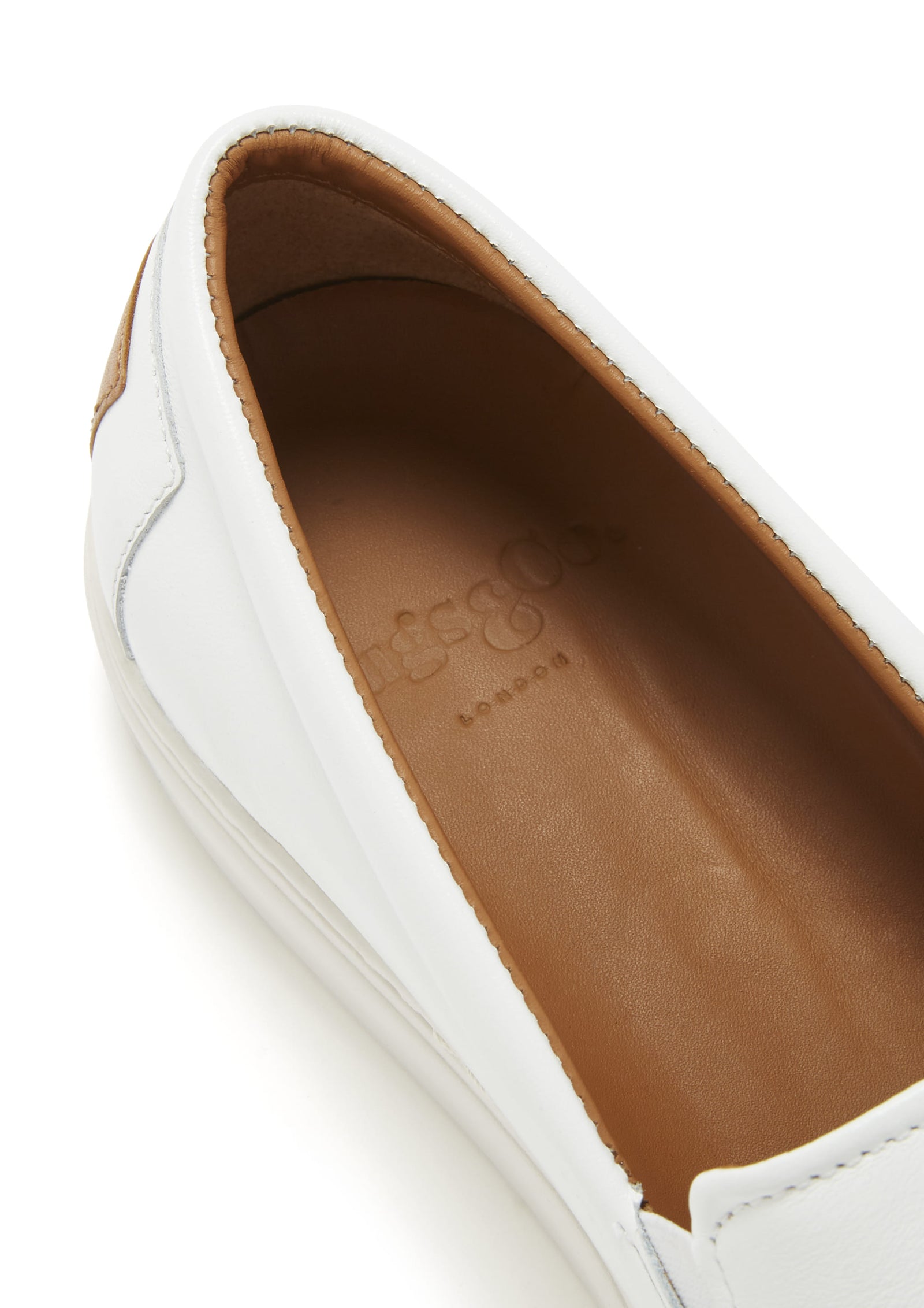 Slip On Sneakers wei es Leder Hugs Co