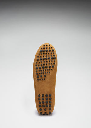 Tasselled Driving Loafers, tobacco suede