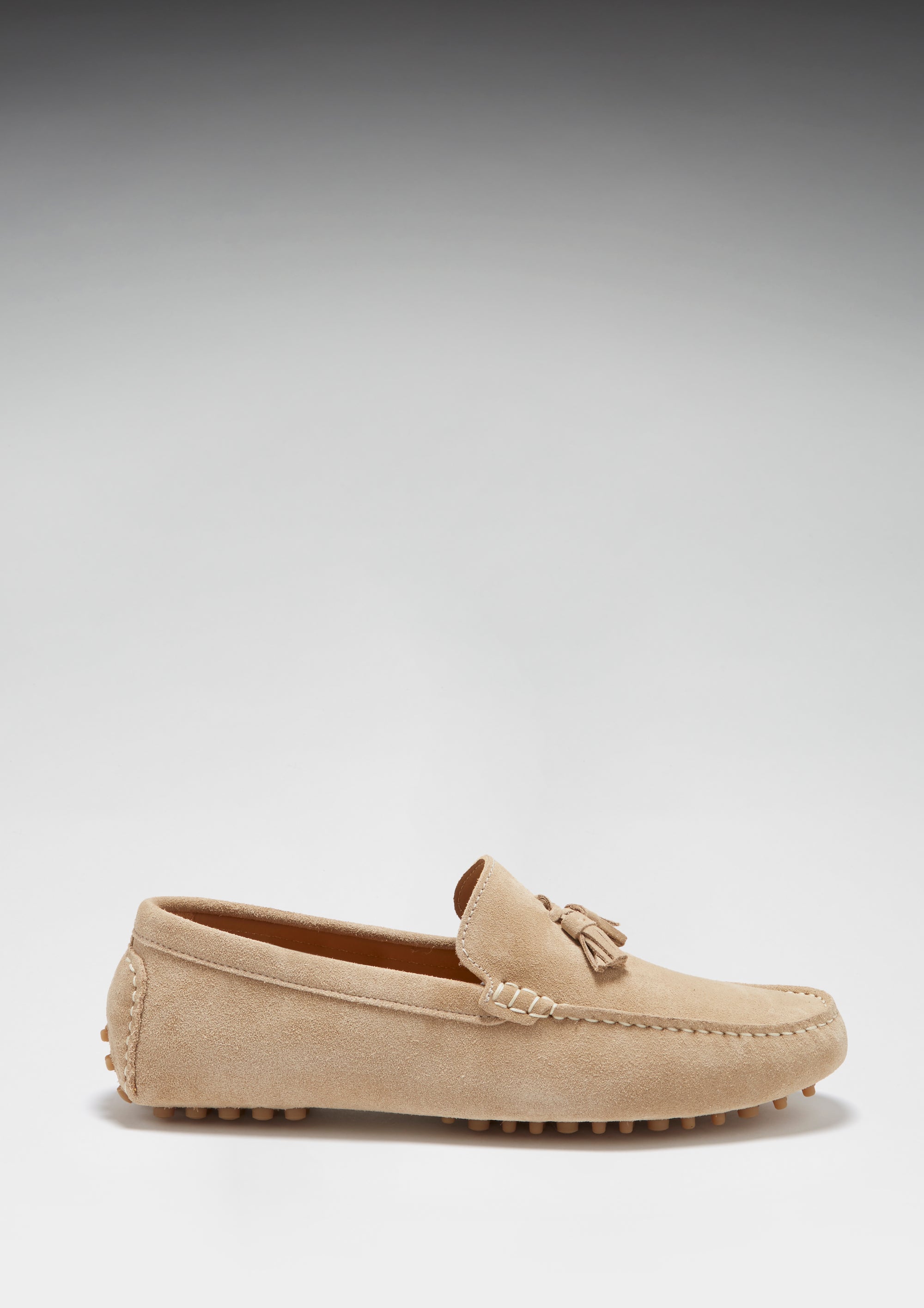 Taupe suede sales loafers
