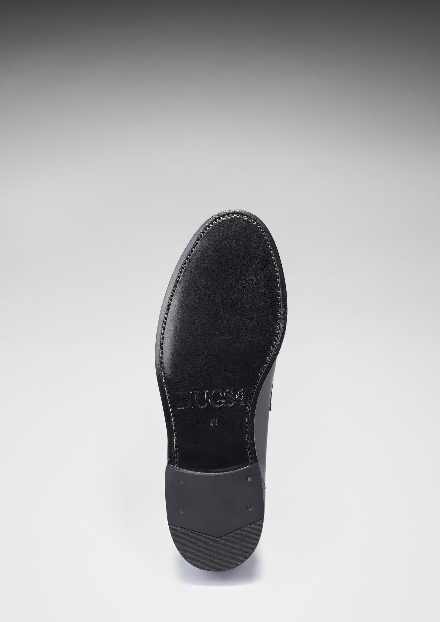 Schwarze Leder-Loafer, rahmengenähte Ledersohle