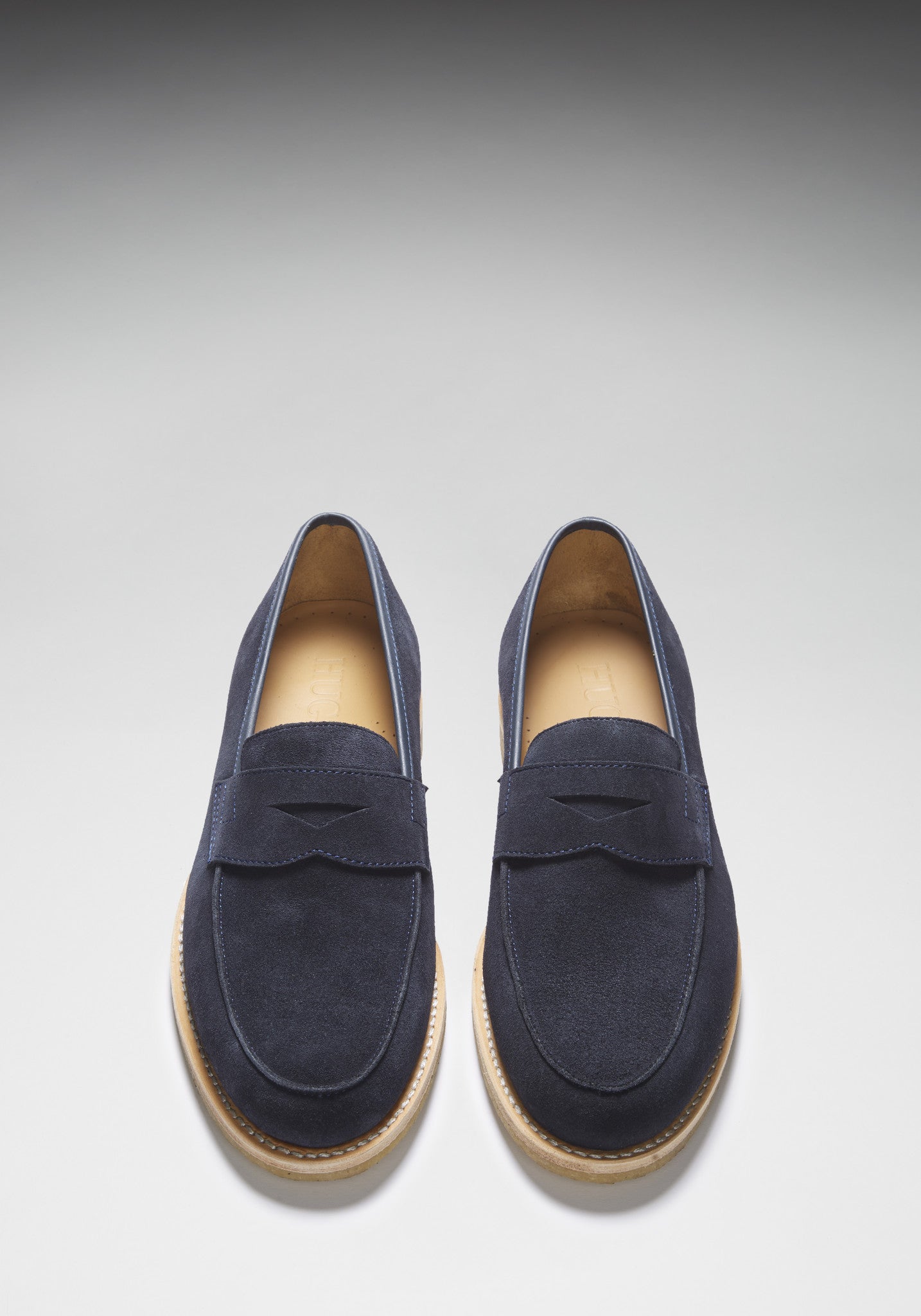 Blue Loafers, Crepe Rubber Sole Hugs & Co.