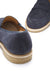 Blue Suede Crepe Loafer Front and Back