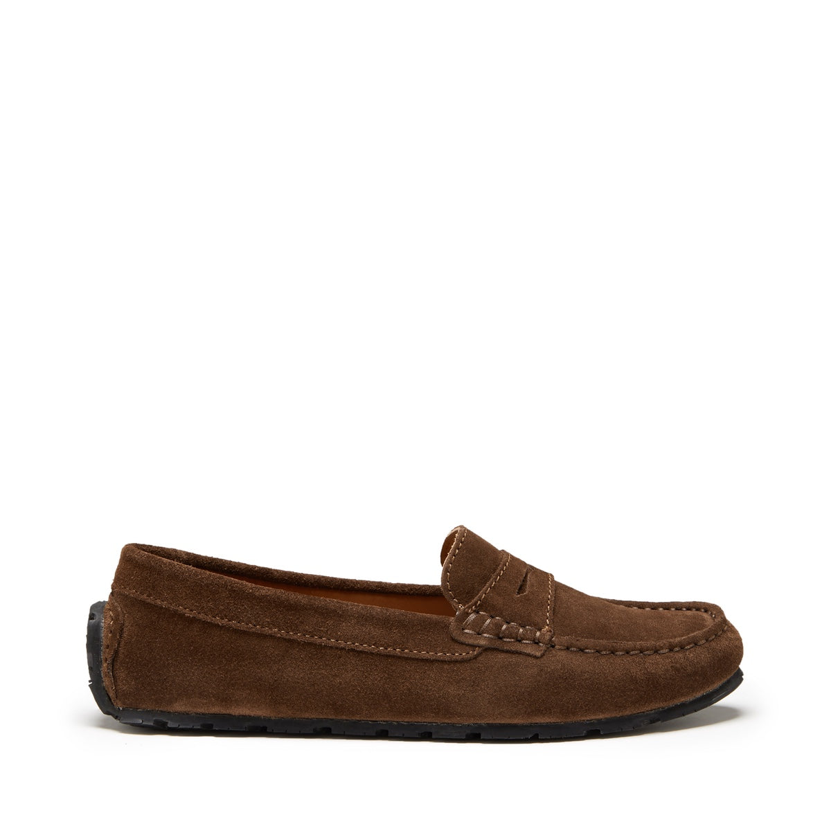 Women&#39;s Tyre Sole Penny Loafers, brown suede