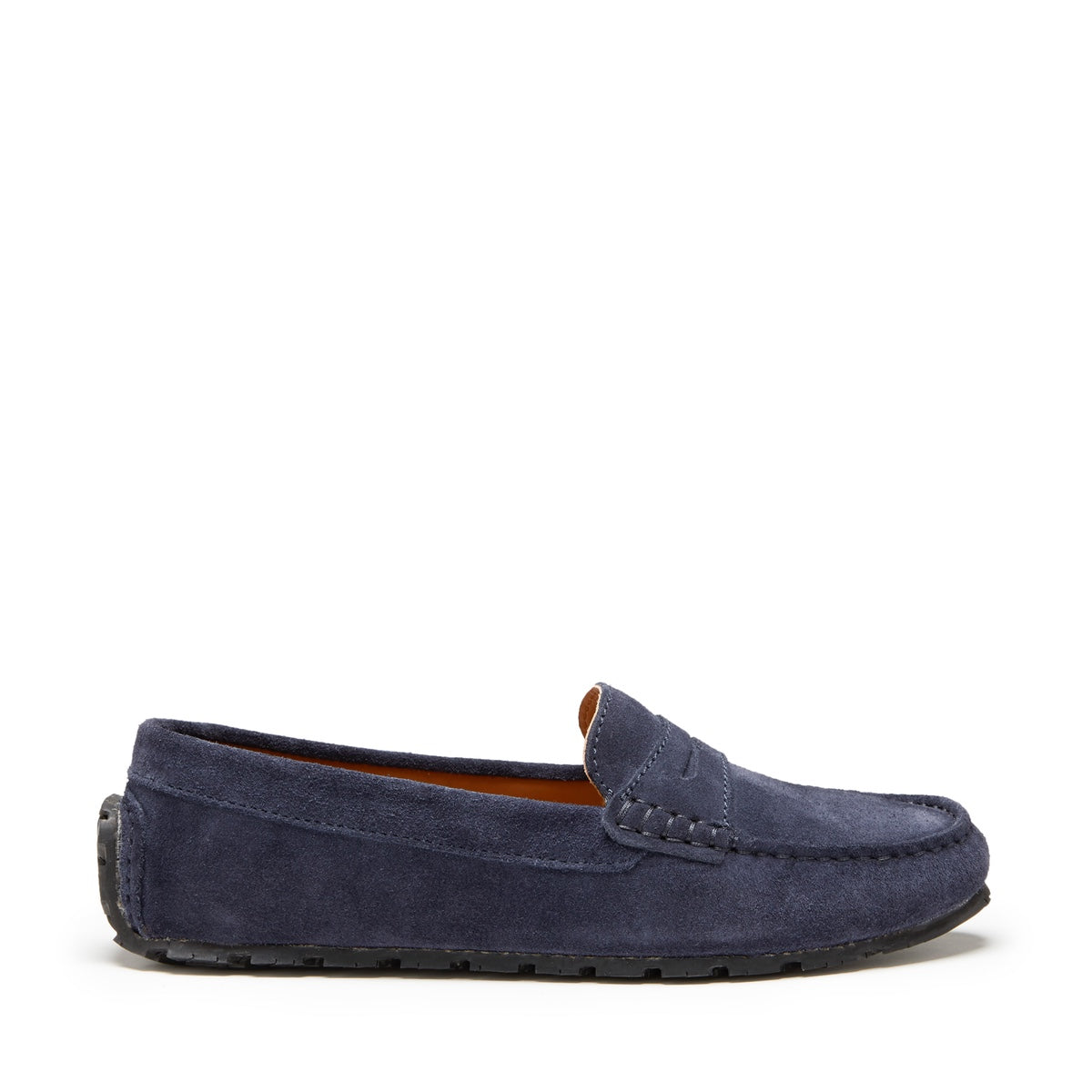 Women&#39;s Tyre Sole Penny Loafers, navy blue suede