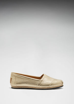 Espadrilles Chukka pour femme, cuir doré