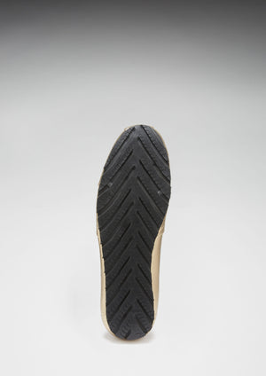 Espadrilles Chukka pour femme, cuir doré