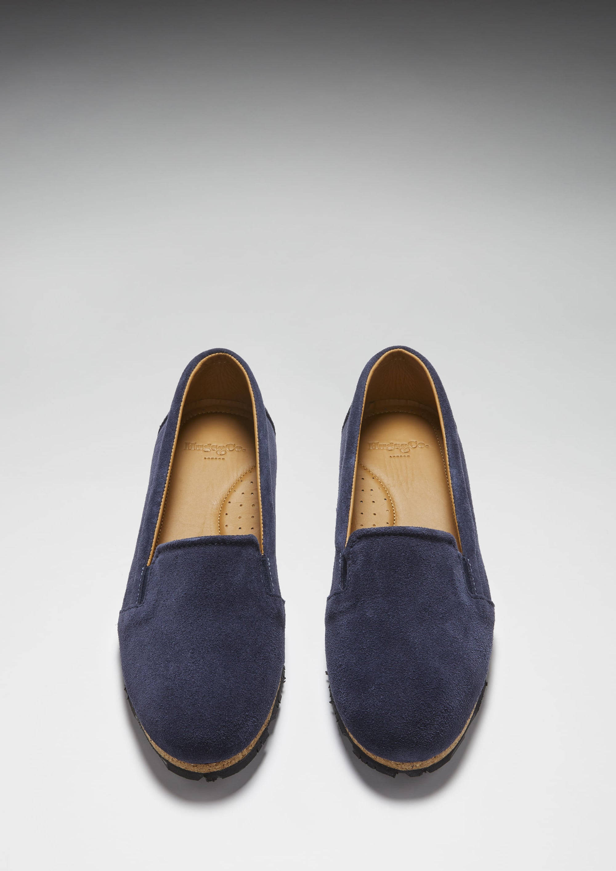 Upcycled Tyre Sole Espadrilles Navy Blue Suede