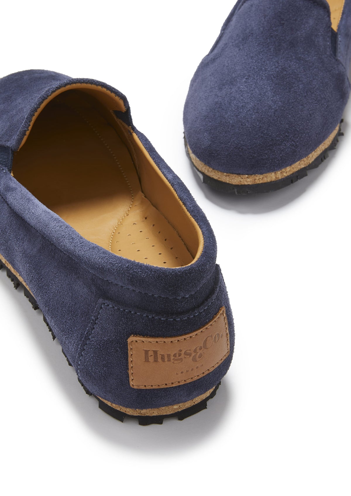 Upcycled Tyre Sole Espadrilles Navy Blue Suede