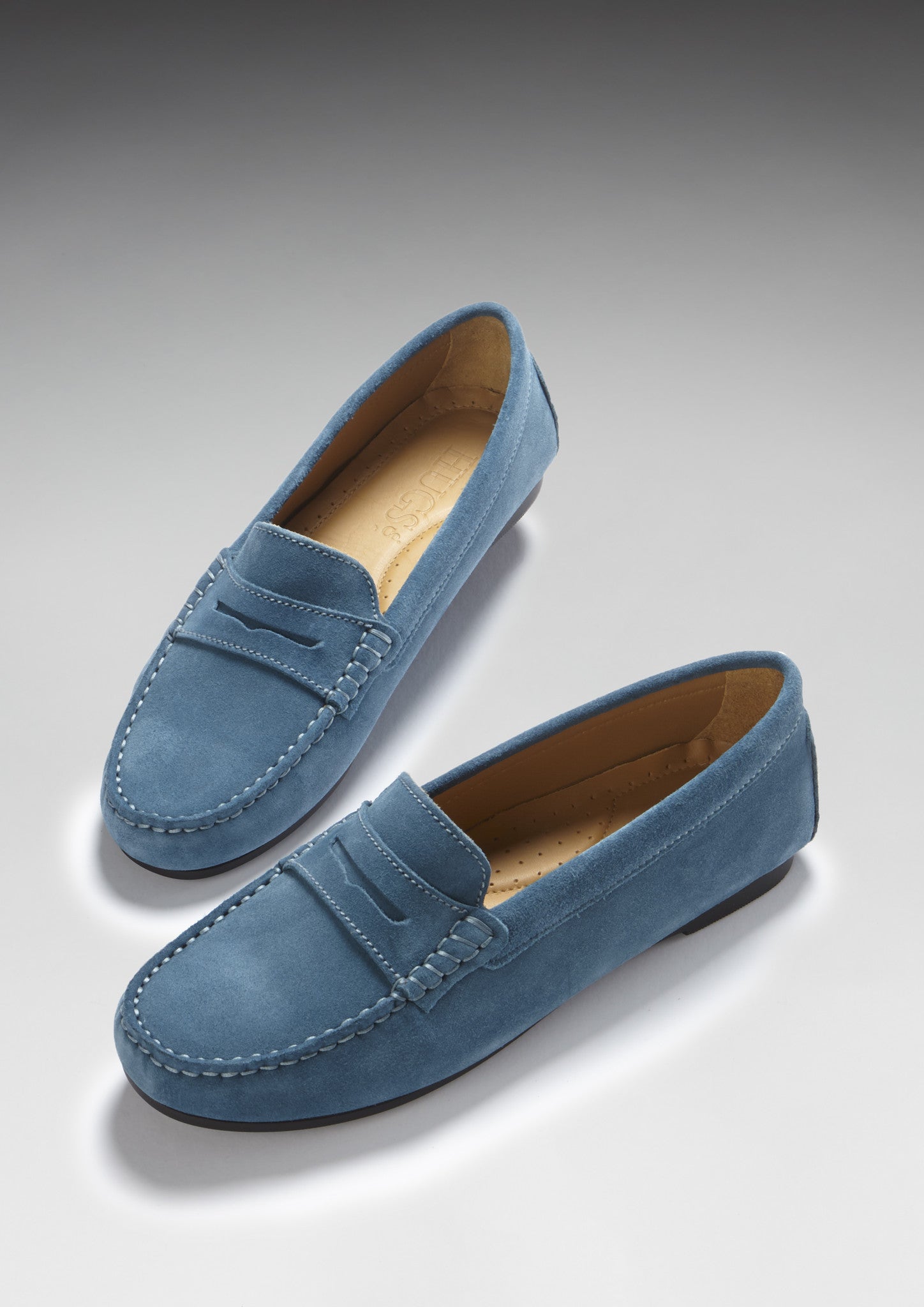 Women s Penny Driving Loafers Full Sole royal blue Hugs Co