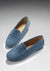 Women's Penny Driving Loafers Full Rubber Sole, teal suede