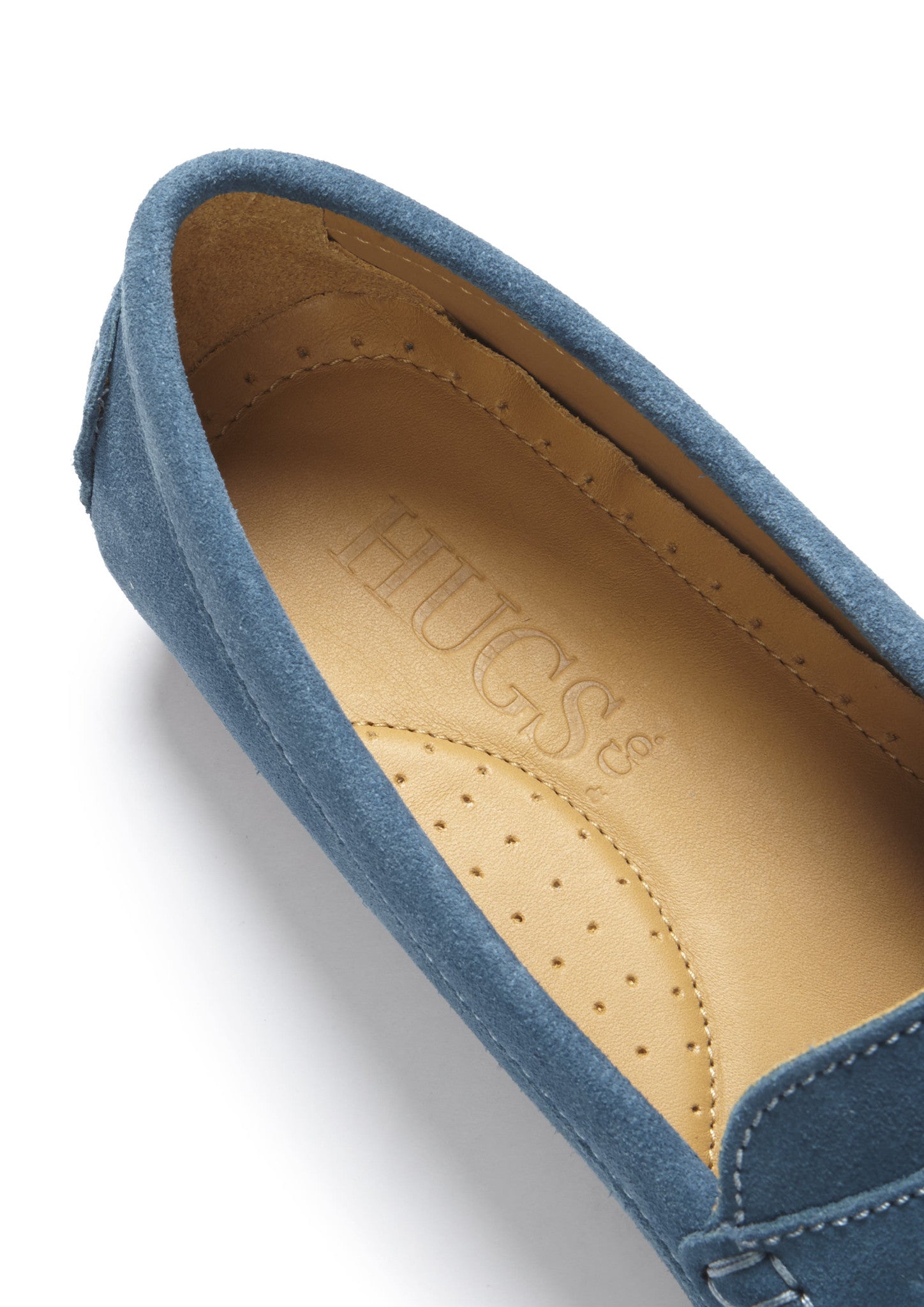 Penny Driving Loafers, petrol blue suede - Hugs & Co.