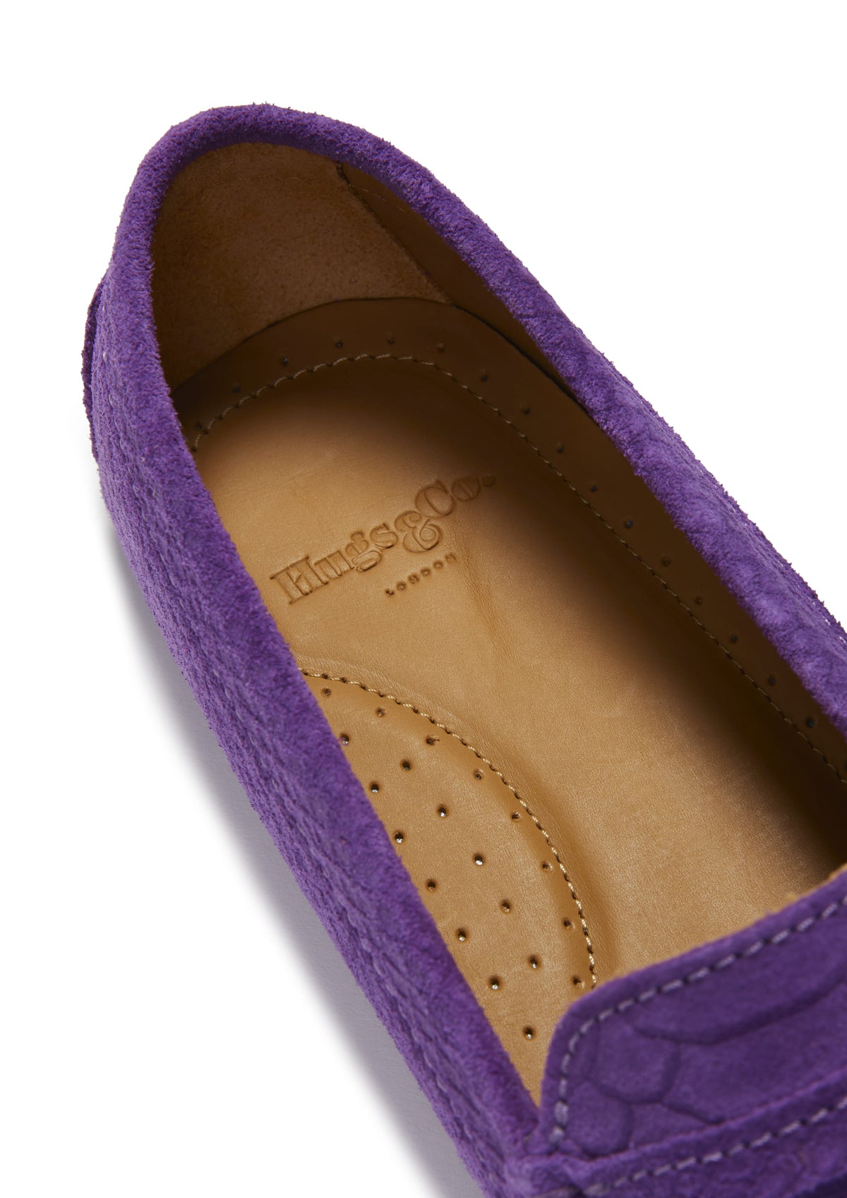 Penny Driving Loafer für Damen, lila geprägtes Wildleder