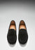 Mocassins Penny Tire Sole pour femmes, daim noir