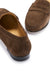 Women's Penny Loafers Leather Sole, brown suede