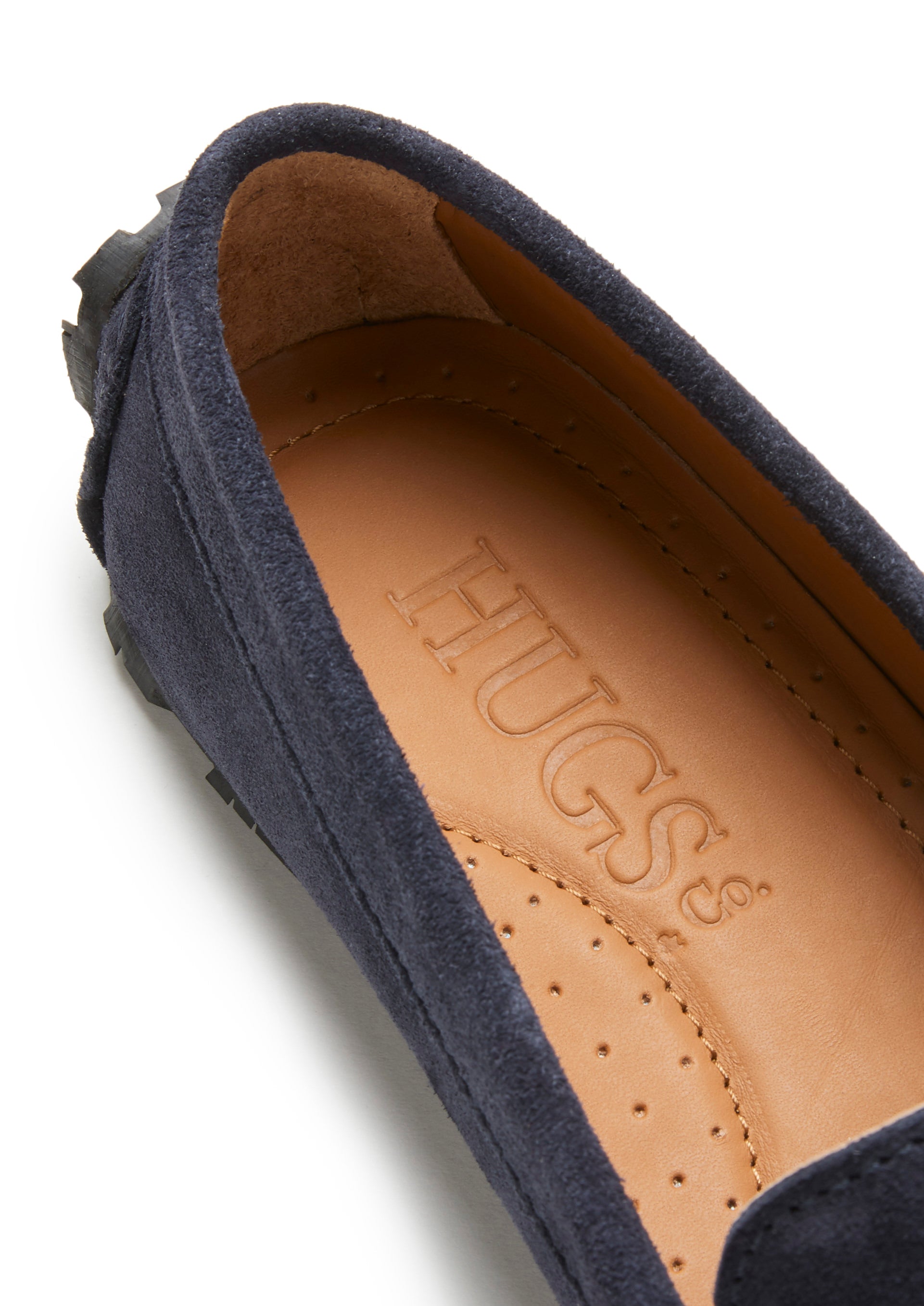 Women's Tyre Sole Penny Loafers, navy blue suede