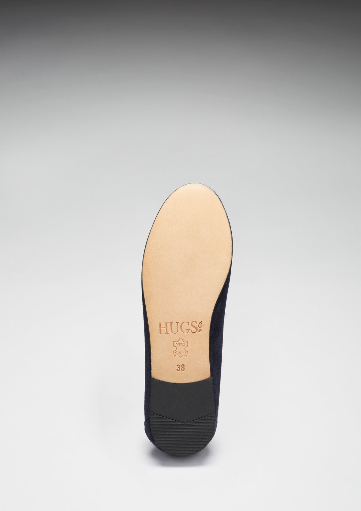 Women's Penny Loafers Leather Sole, navy blue suede