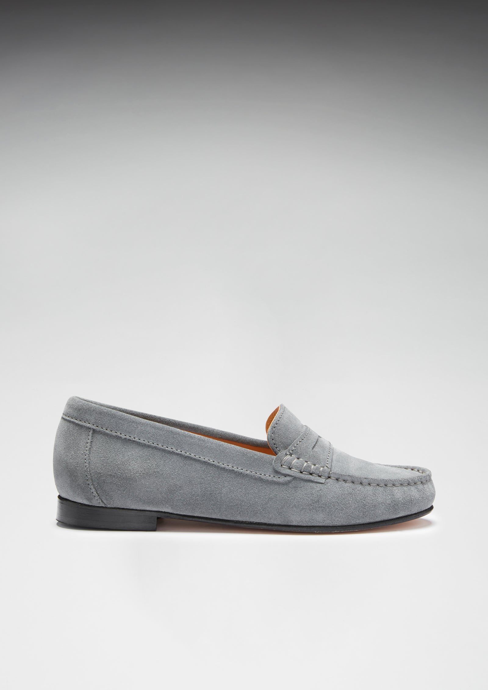 Grey penny cheap loafers