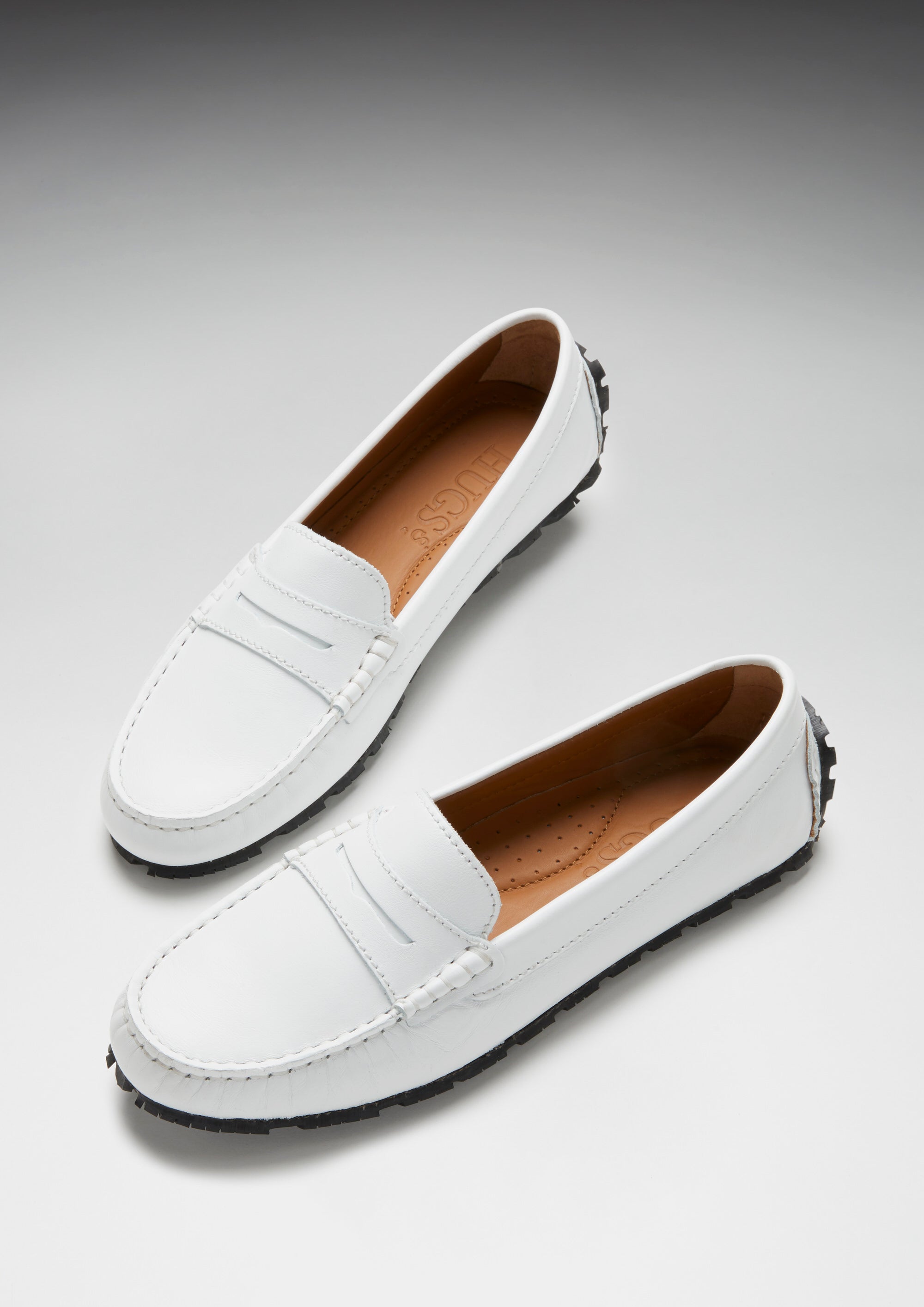 White leather moccasins womens on sale